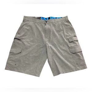 IRON Clothing Men's Flex Waistband Stretch Hybrid Multi Pocket Cargo Short 38